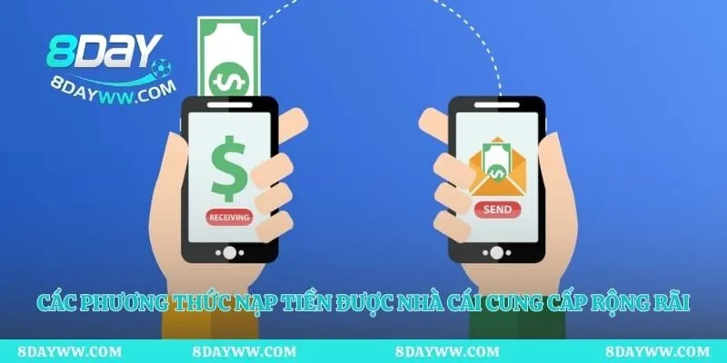 Các phương thức nạp tiền được nhà cái cung cấp rộng rãi